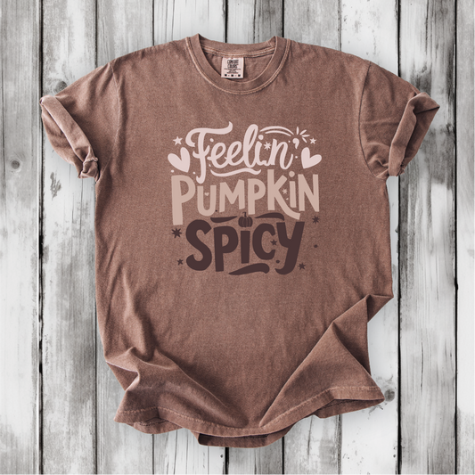 Feelin' Pumpkin Spicy - Perfect Fall Shirt - Comfort Colors