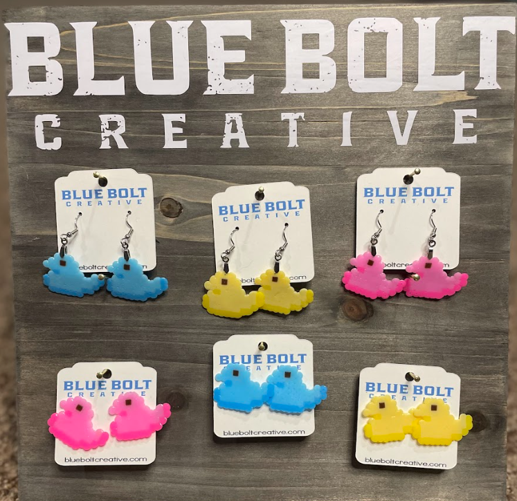 Peeps Perler Bead Earrings