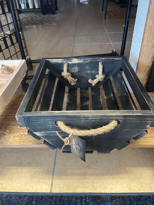 Amish Harvest Basket, hand-made from reclaimed cedar