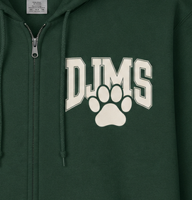 DJMS Paw Stacked Mini Zipped Hoodie