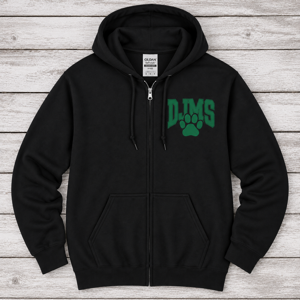 DJMS Paw Stacked Mini Zipped Hoodie