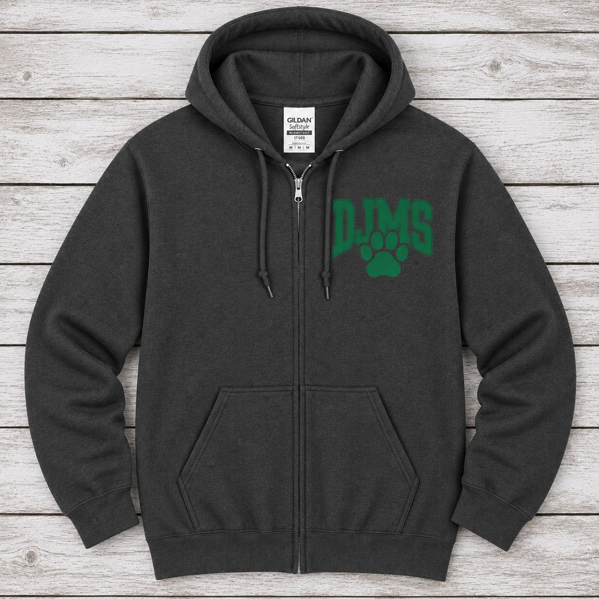 DJMS Paw Stacked Mini Zipped Hoodie