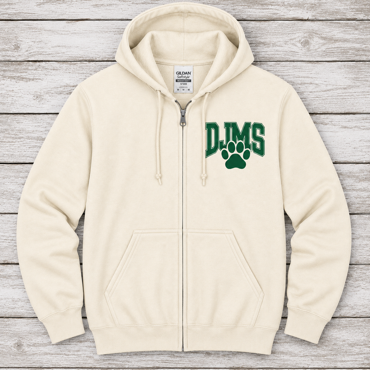 DJMS Paw Stacked Mini Zipped Hoodie