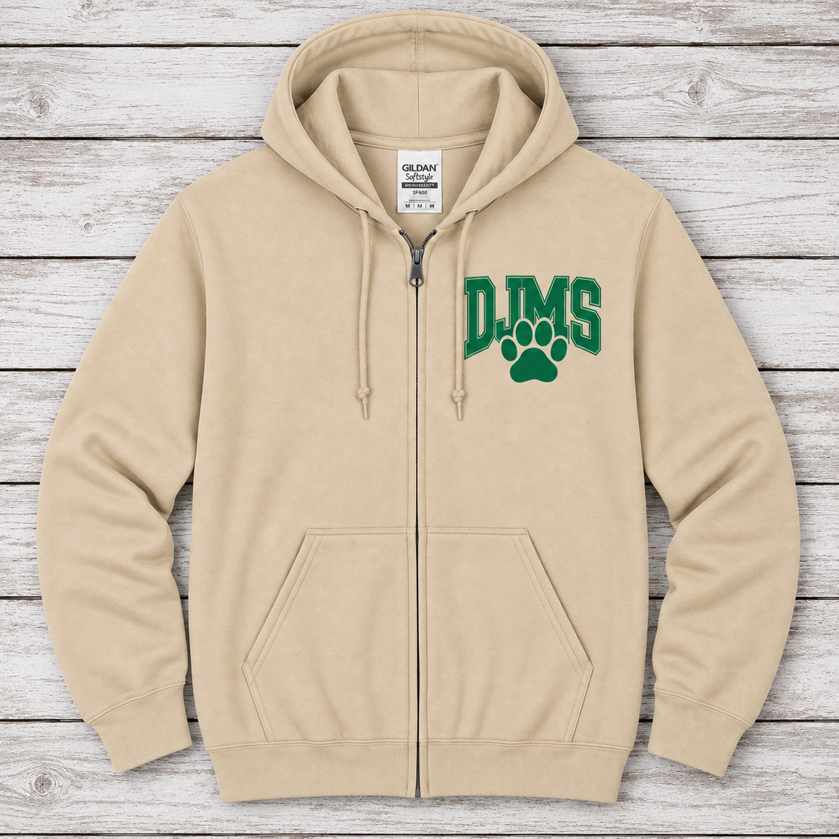 DJMS Paw Stacked Mini Zipped Hoodie