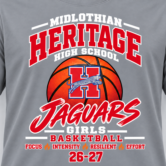 2026-2027 Heritage Lady Jags Basketball - COTTON/POLY BLEND