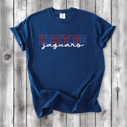 Heritage Jaguars Block Scripty - Comfort Colors