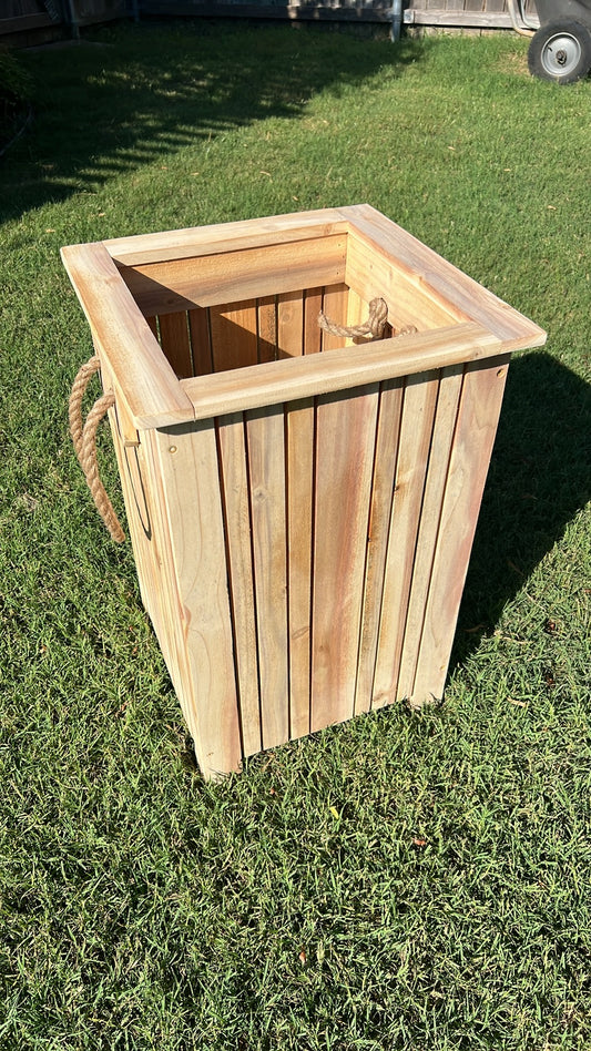 Tall Cedar Planter with Mod Charm!