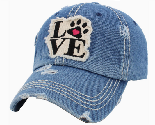 Paw Love Vintage Ballcap